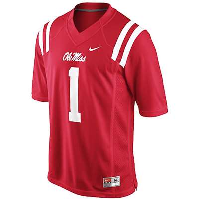 Nike Mississippi Ole Miss Rebels Replica Football Jersey - #1 Red