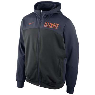 Nike Illinois Fighting Illini Full-Zip Basketball Performance Hooded Sweatshirt