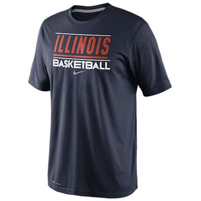 Nike Illinois Fighting Illini Team Issue Basketball Practice T-Shirt