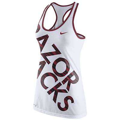 Nike Arkansas Razorbacks Womens Dri-Blend Warp Tank Top
