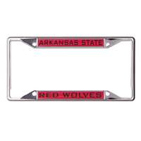 Arkansas State Red Wolves Metal Inlaid Acrylic License Plate Frame