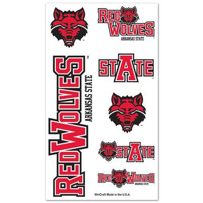 Arkansas State Redwolves Temporary Tattoos