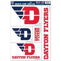 Dayton Flyers Multi-Use Decal Sheet - 11" x 17"