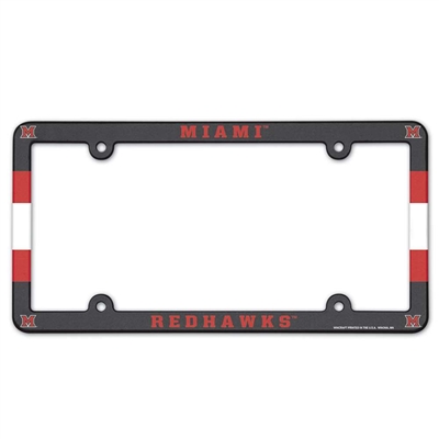 Miami of Ohio Redhawks Plastic License Plate Frame