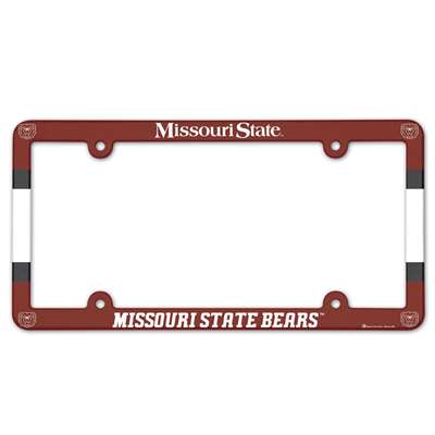 Missouri State University Bears Plastic License Plate Frame