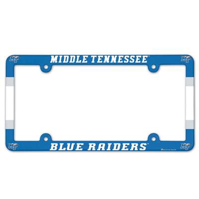 Middle Tennessee Blue Raiders Plastic License Plate Frame