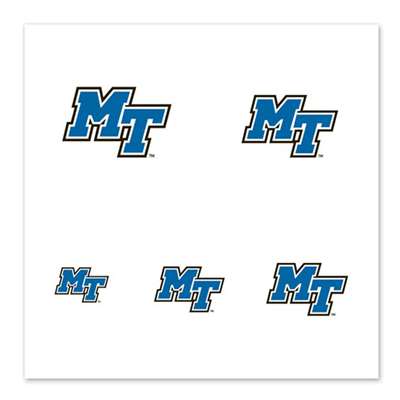 Middle Tennessee State Blue Raiders Fingernail Tattoos - 4 Pack