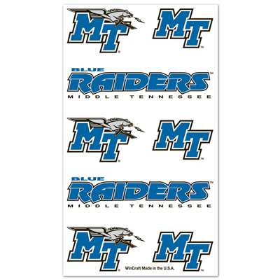 Middle Tennessee State Blue Raiders Temporary Tattoos