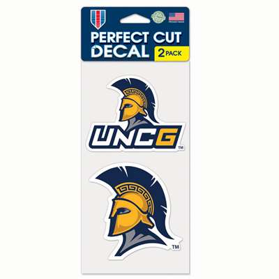 UNC Greensboro Spartans Perfect Cut Decal 4" x 4" - Set of 2