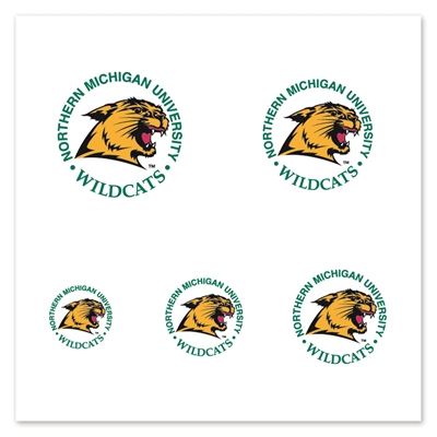 Northern Michigan Wildcats Fingernail Tattoos - 4 Pack