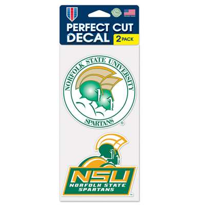 Norfolk State Spartans Perfect Cut Decal 4" x 4" - Set of 2