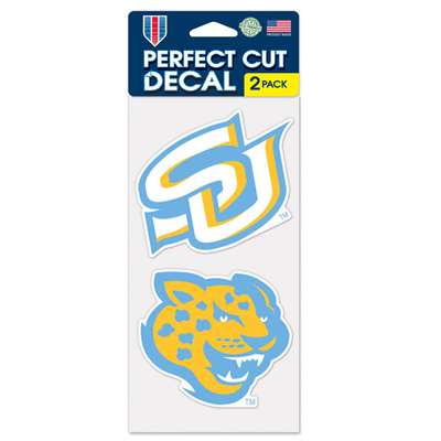 Southern University Jaguars Perfect Cut Decal 4" x 4" - Set of 2