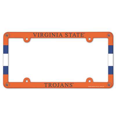 Virginia State Trojans Plastic License Plate Frame