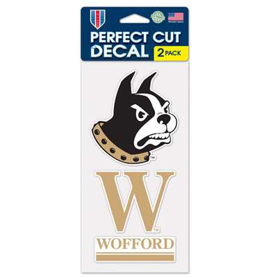 Wofford College Terriers Perfect Cut Decal 4" x 4" - Set of 2