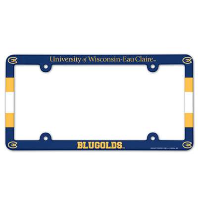 Wisconsin-Eau Claire Bluegolds Plastic License Plate Frame