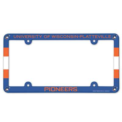 Wisconsin-Platteville Pioneers Plastic License Plate Frame