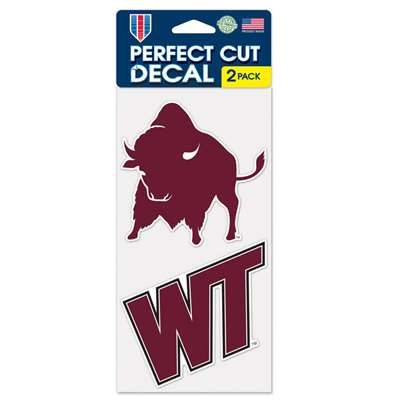 West Texas A&M Buffs Perfect Cut Decal 4" x 4" - Set of 2