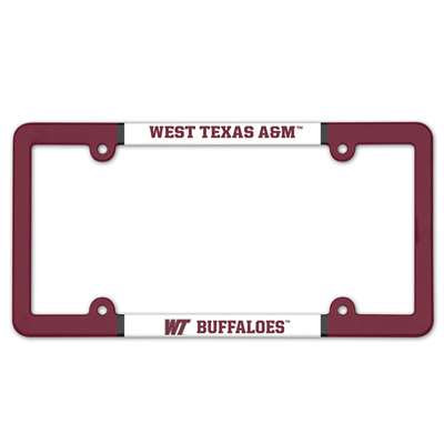 West Texas A&M Buffs Plastic License Plate Frame