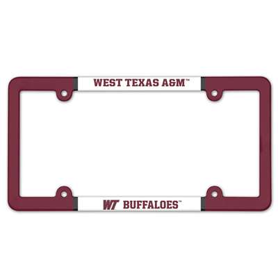 West Texas A&M Buffs Plastic License Plate Frame