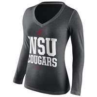Nike Washington State Cougars Women's Long Sleeve V-Neck T-Shirt