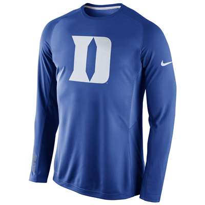 Nike Duke Blue Devils Long Sleeve Disruption Shooting Shirt