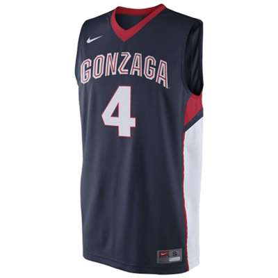 Nike Gonzaga Bulldogs Replica Basketball Jersey - #4 - Navy