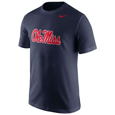 Nike Mississippi Ole Miss Rebels Cotton Logo T-Shirt