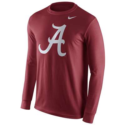 Nike Alabama Crimson Tide Cotton Long Sleeve Logo T-Shirt
