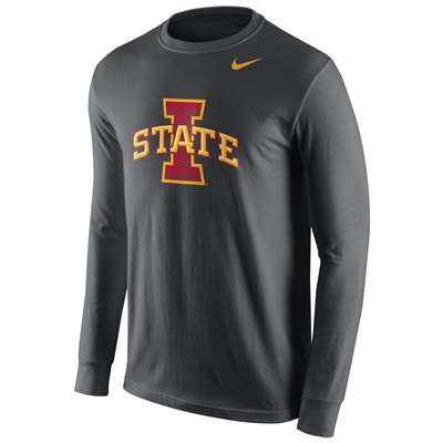 Nike Iowa State Cyclones Cotton Long Sleeve Logo T-Shirt