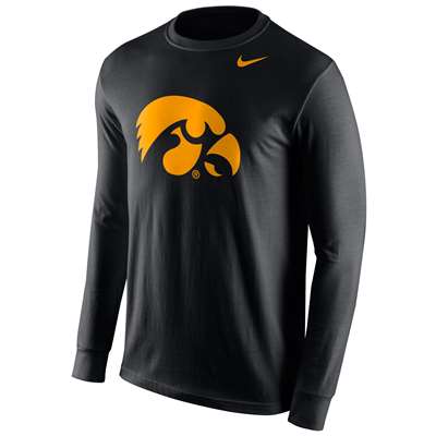 Nike Iowa Hawkeyes Cotton Long Sleeve Logo T-Shirt