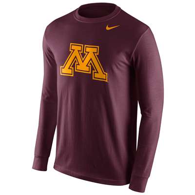 Nike Minnesota Golden Gophers Cotton Long Sleeve Logo T-Shirt