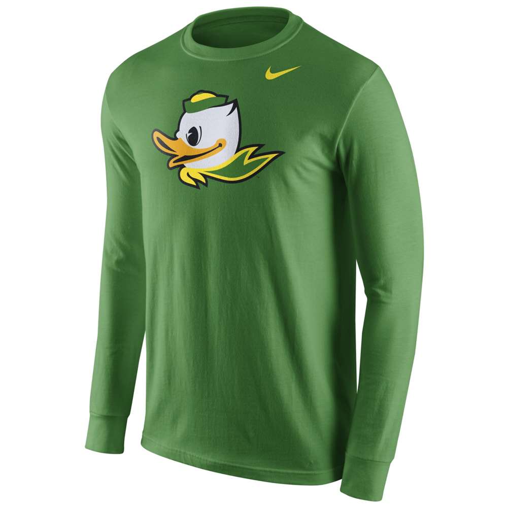 Nike Oregon Ducks Cotton Long Sleeve Logo T-Shirt