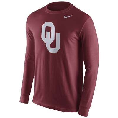 Nike Oklahoma Sooners Cotton Long Sleeve Logo T-Shirt
