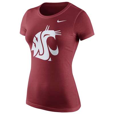 Nike Washington State Cougars Women's Cotton Logo Crew T-Shirt