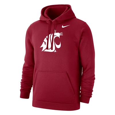 Nike Washington State Cougars Club Fleece Hoodie - Crimson - Cathead Logo