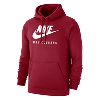 Nike Washington State Cougars Club Fleece Hoodie - Crimson - Nike Logo