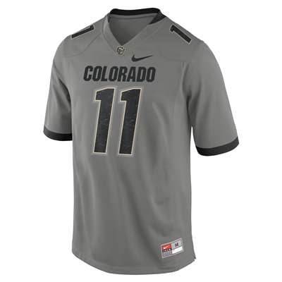 Nike Colorado Buffaloes Game Football Jersey - #11 Grey