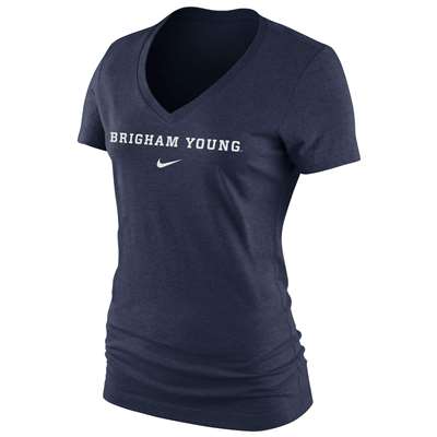 Nike Byu Cougars Women's Cotton Mid V-Neck T-Shirt
