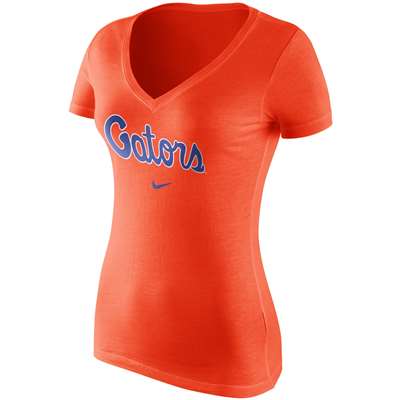 Nike Florida Gators Women's Arched Mid V-Neck T-Shirt