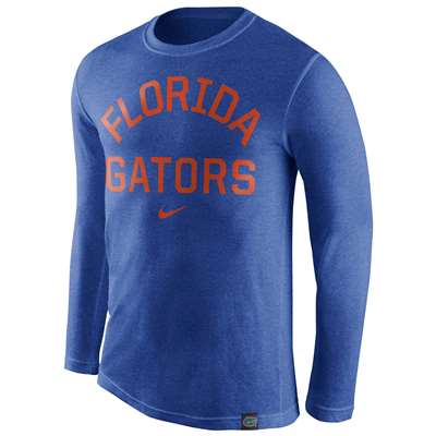 Nike Florida Gators Tri-Blend Long Sleeve Conviction Crew Shirt