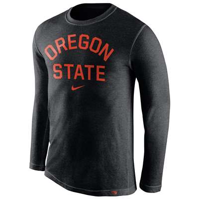 Nike Oregon State Beavers Tri-Blend Long Sleeve Conviction Crew Shirt