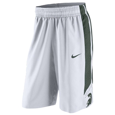 Men's Nike White Michigan State Spartans Limited Retro Basketball Shorts Size: Small