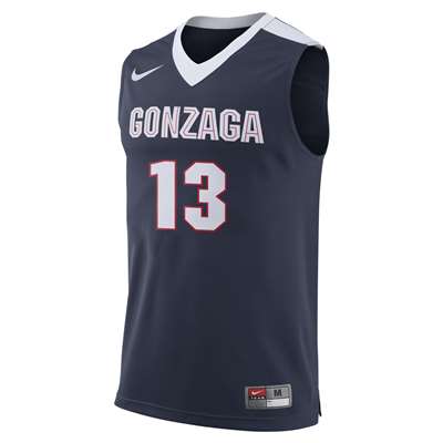 Nike Gonzaga Bulldogs Replica Basketball Jersey - #13 - Navy