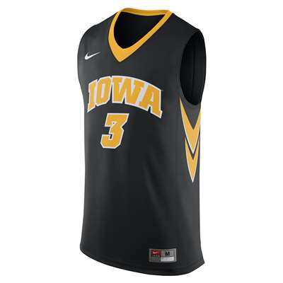 Nike Iowa Hawkeyes Replica Basketball Jersey - #3 - Black