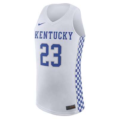 Men's Nike #23 White Kentucky Wildcats Hyper Elite Authentic Basketball  Jersey