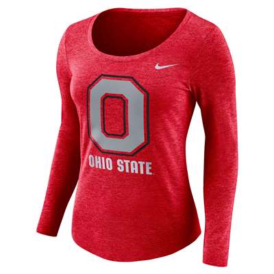 Nike Ohio State Buckeyes Women's Long Sleeve Logo Scoop Tee