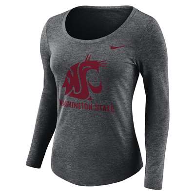 Nike Washington State Cougars Women's Long Sleeve Logo Scoop Tee