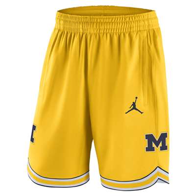 Nike Michigan Wolverines Replica Basketball Shorts - Yellow