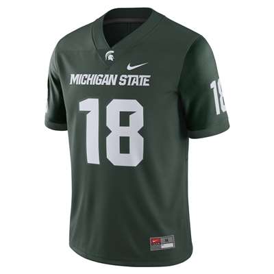 Michigan State Spartans Game Football Jersey - #18 Green