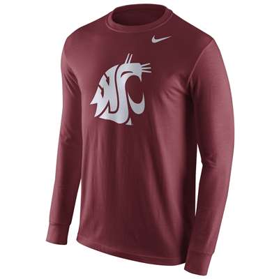 Nike Washington State Cougars Dri-FIT Long Sleeve Logo T-Shirt